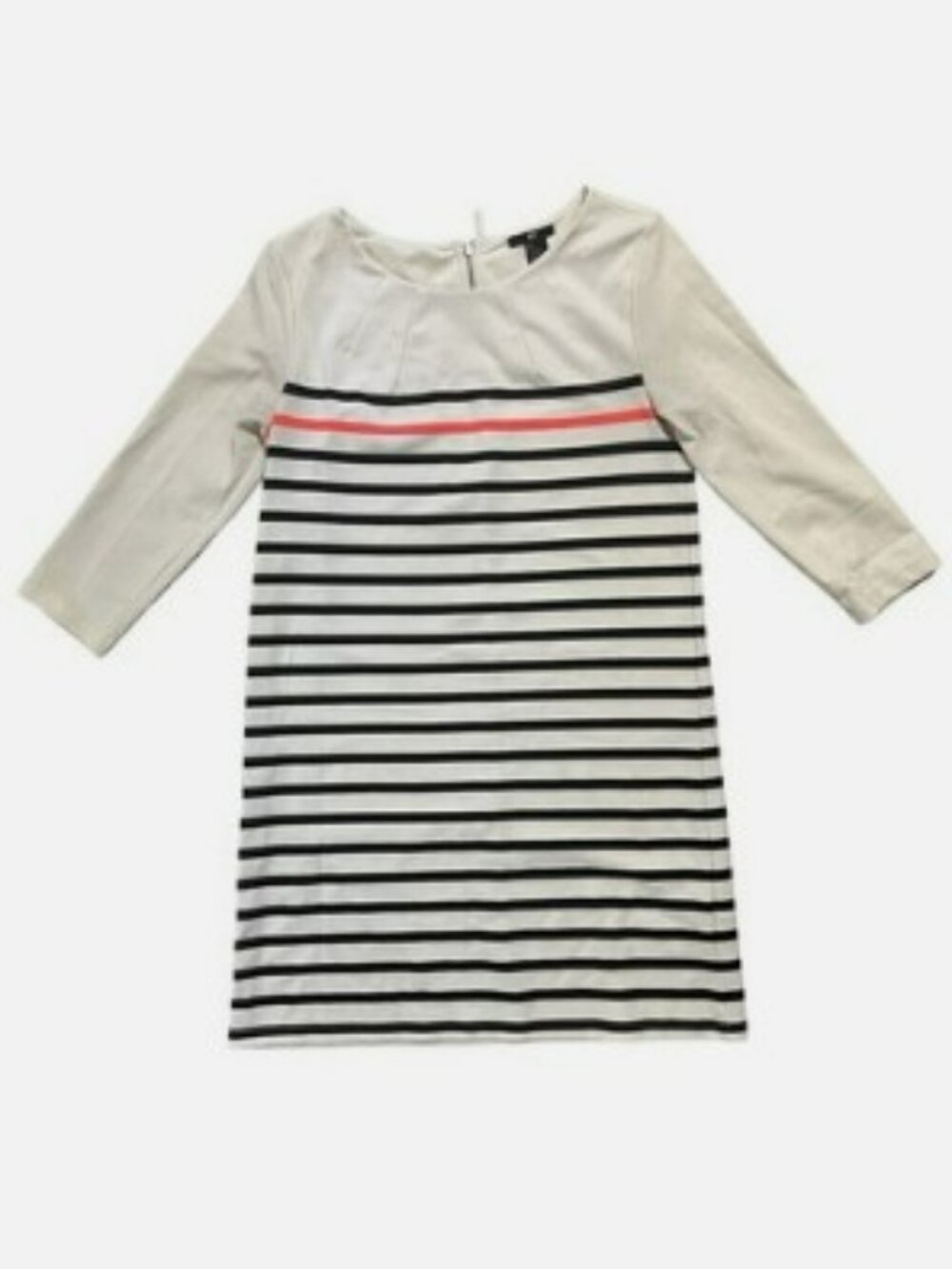 ## ✨ H&M Nautical Breton Stripe Shift Dress with Coral Accent ✨
